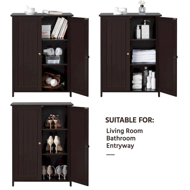 Floor Cabinet with 2 Doors, 2 Adjustable Shelves