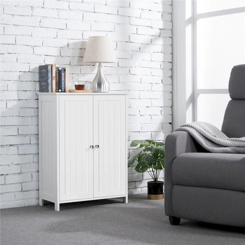Floor Cabinet with 2 Doors, 2 Adjustable Shelves
