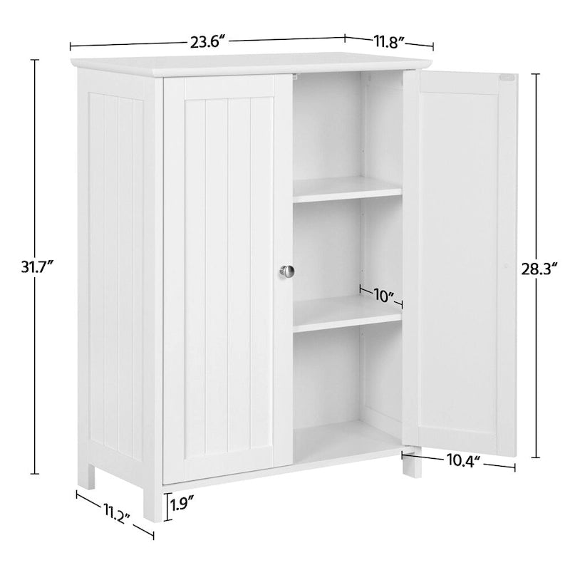 Floor Cabinet with 2 Doors, 2 Adjustable Shelves