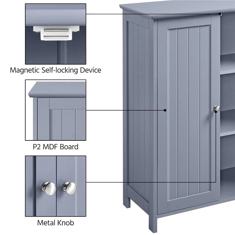 Floor Cabinet with 2 Doors, 2 Adjustable Shelves