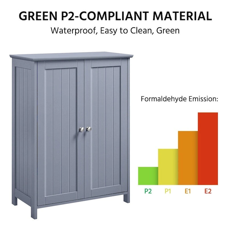 Floor Cabinet with 2 Doors, 2 Adjustable Shelves