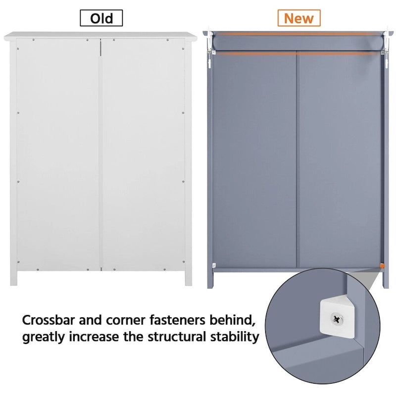 Floor Cabinet with 2 Doors, 2 Adjustable Shelves