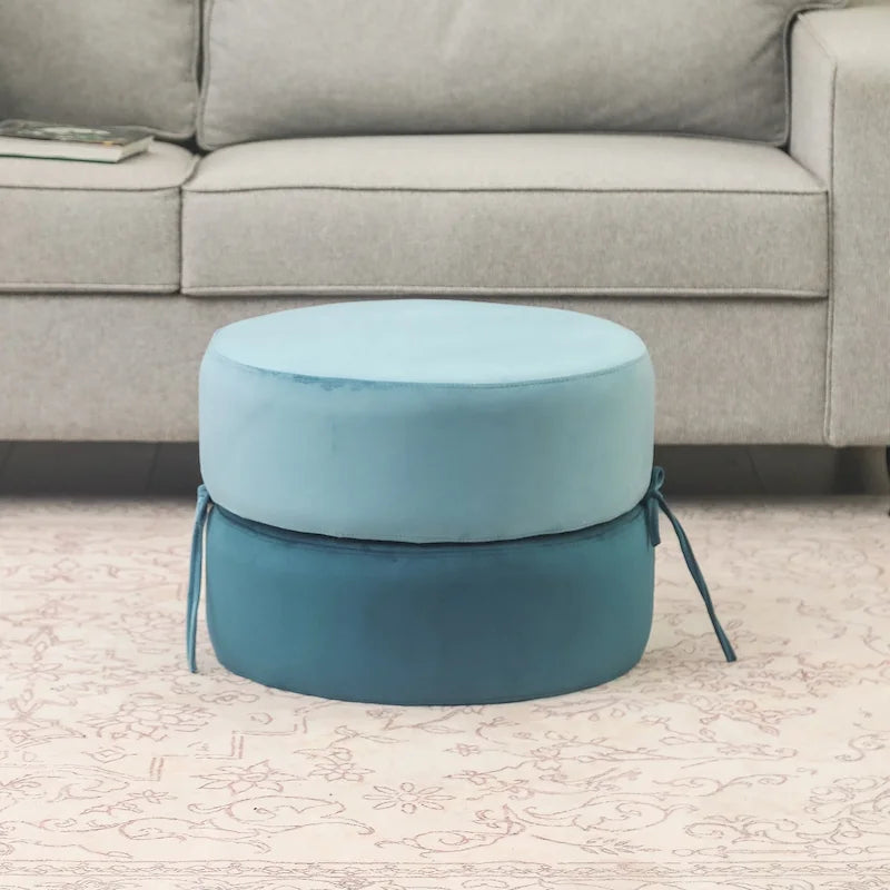 Pouf rond rembourré Repose-pieds Ottomane