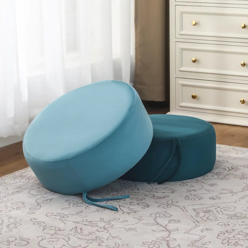 Pouf rond rembourré Repose-pieds Ottomane