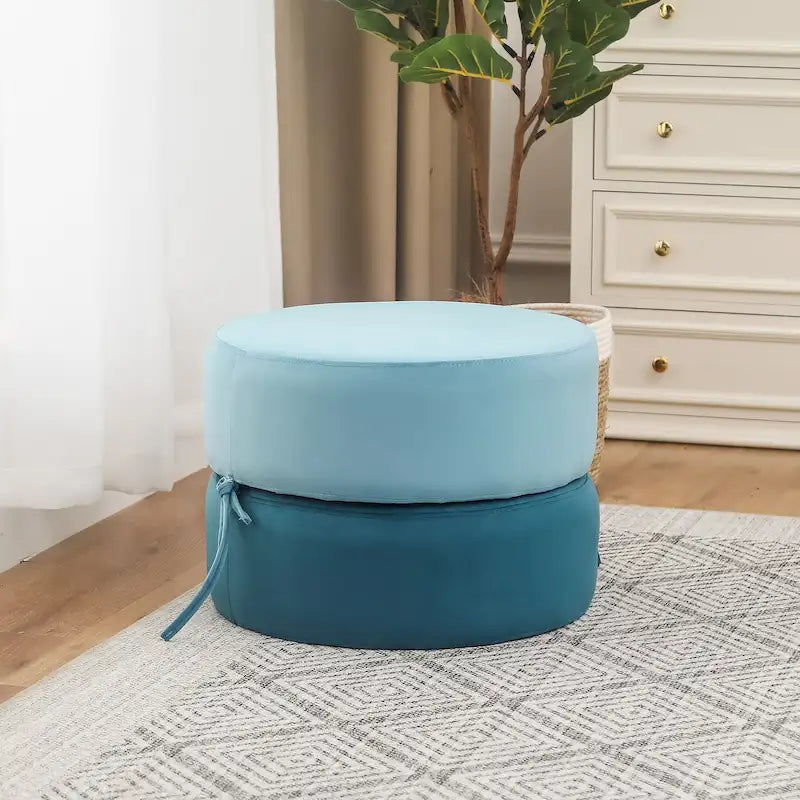 Pouf rond rembourré Repose-pieds Ottomane