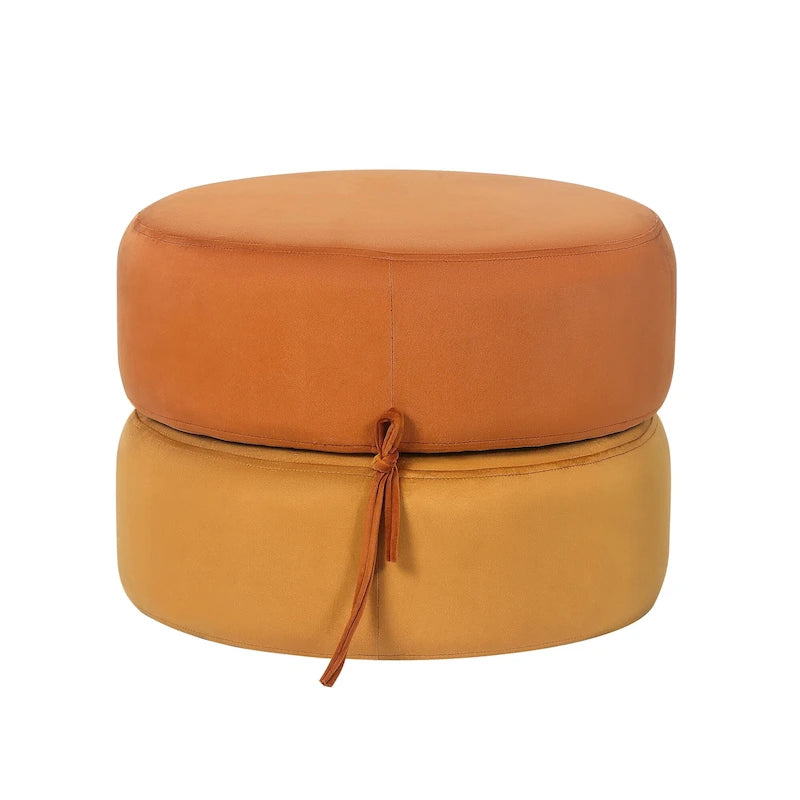 Pouf rond rembourré Repose-pieds Ottomane